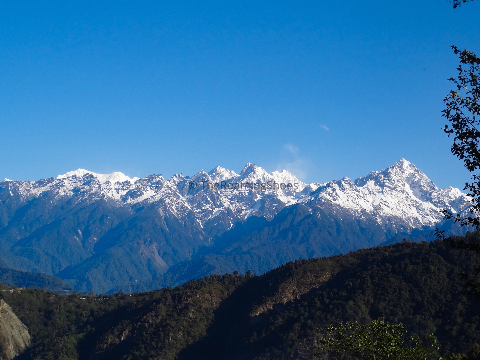 Morning view of Kanchenjunga from Ravangla