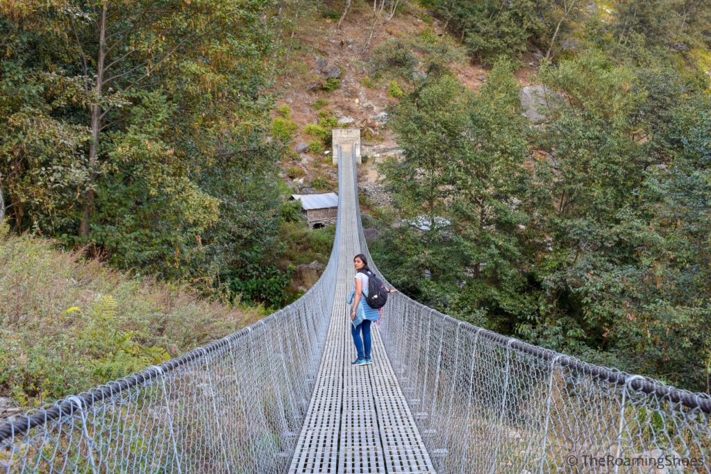 Hanging bridge in Kimche