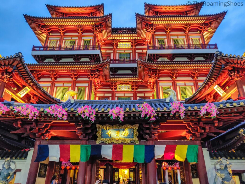 Buddha tooth relic temple in China Town