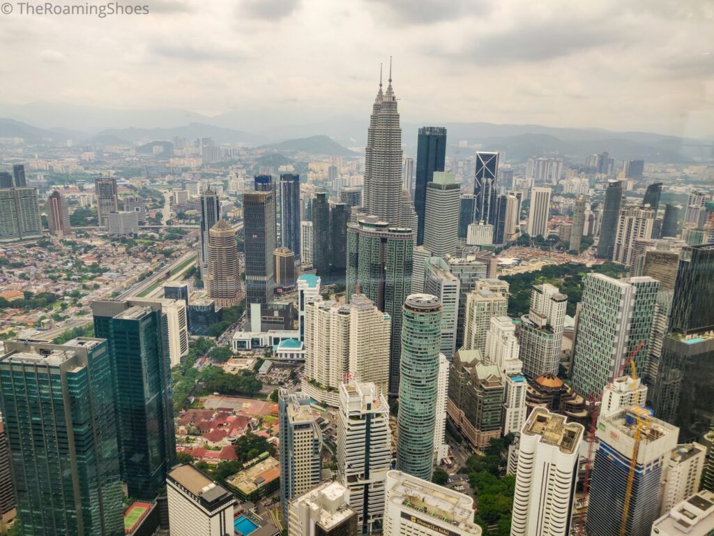 View from Kuala Lumpur tower sky deck