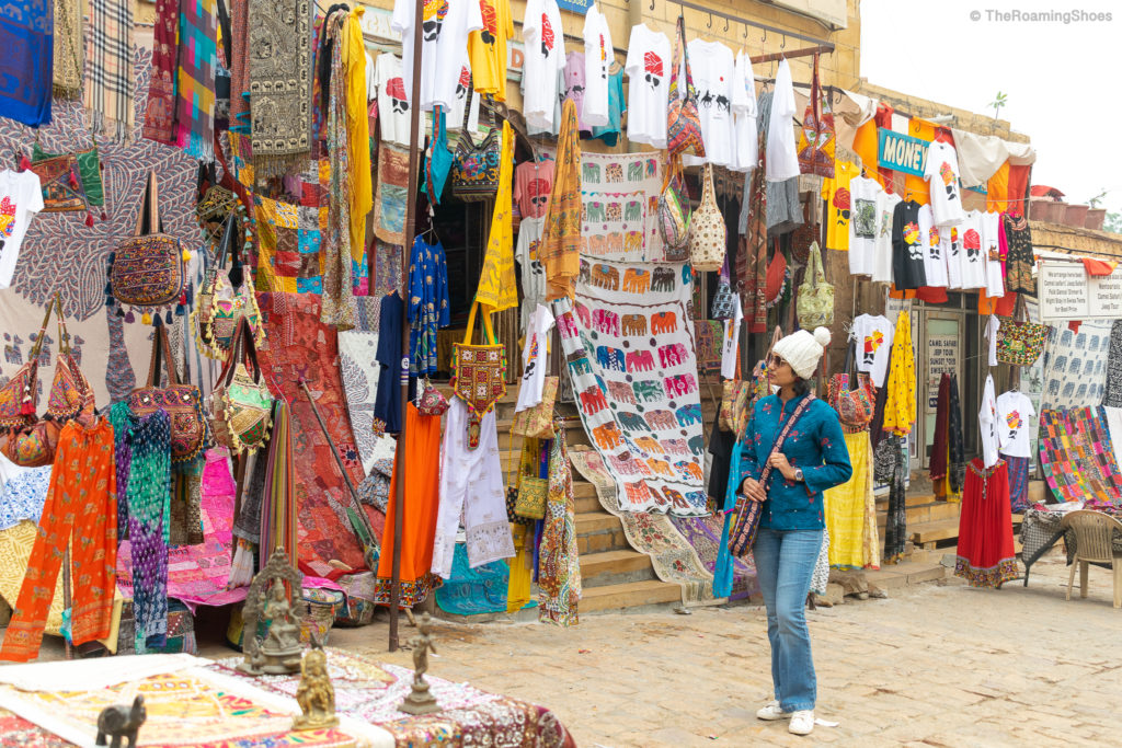 Colourful markets around Jaisalmer fort