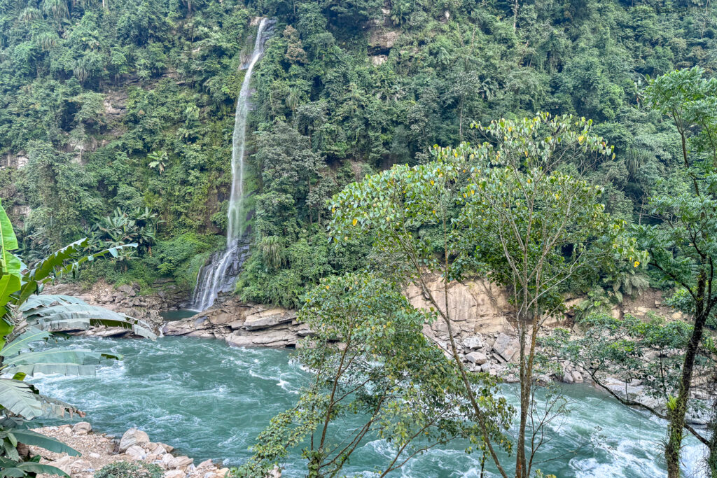 A beautiful waterfall in Tippi, Arunachal Pradesh, just beside the main road