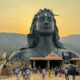 Adiyogi during sunset