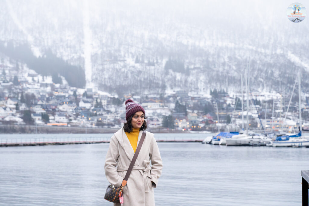 Tromsø on a snowy evening