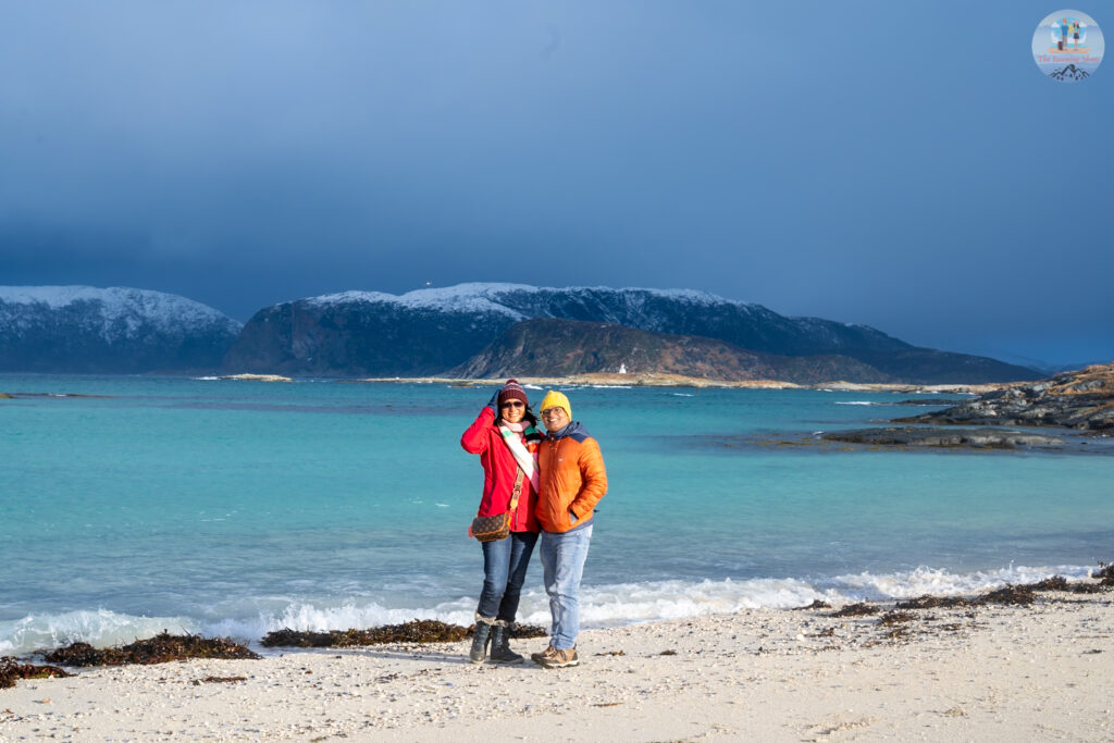 Turquoise water, white sand and snow capped peaks - That's Sommarøy for you