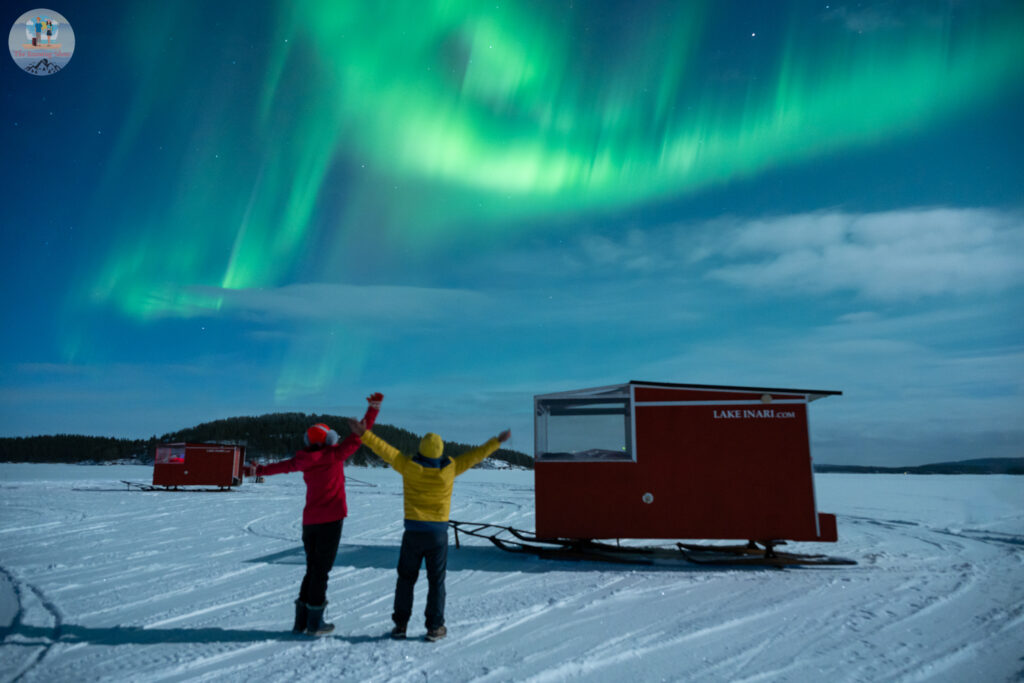 Lake Inari aurora display