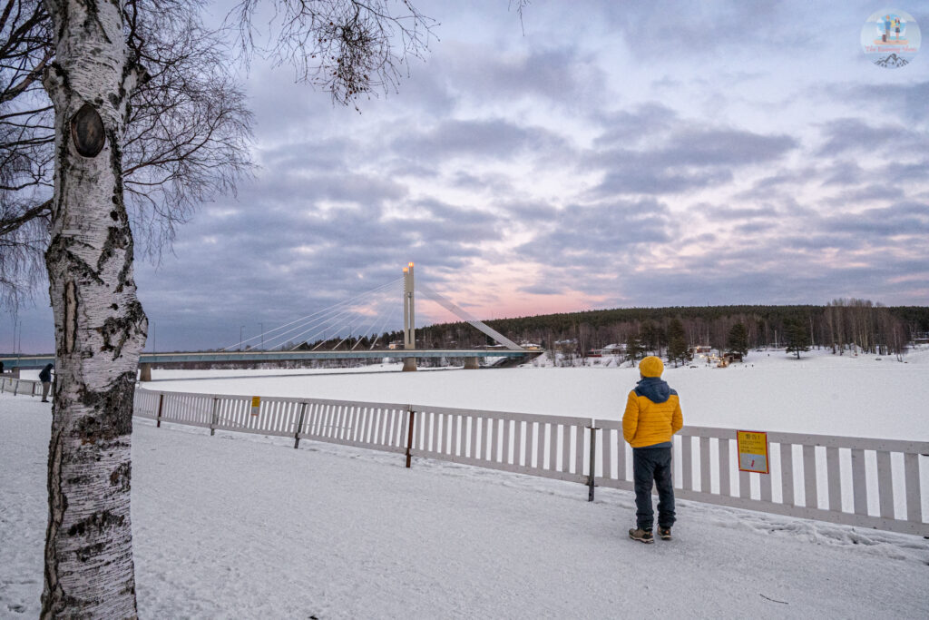 Lumberjack Candle Bridge at Rovaniemi Finland