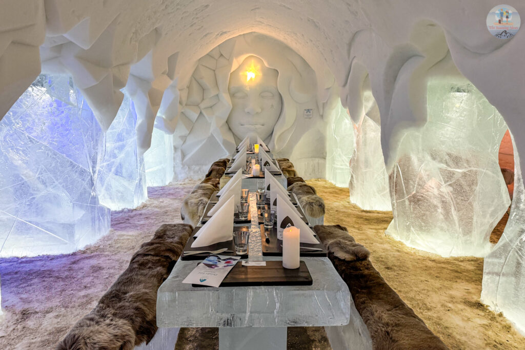 Arctic snow hotel restaurant