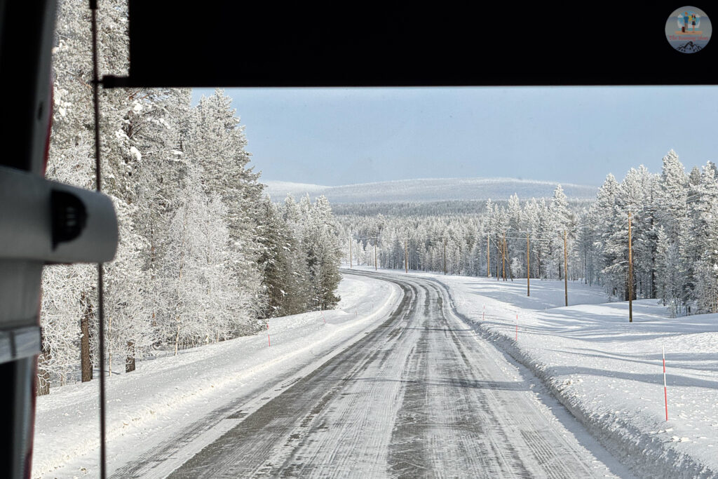 Bus route to Rovaniemi