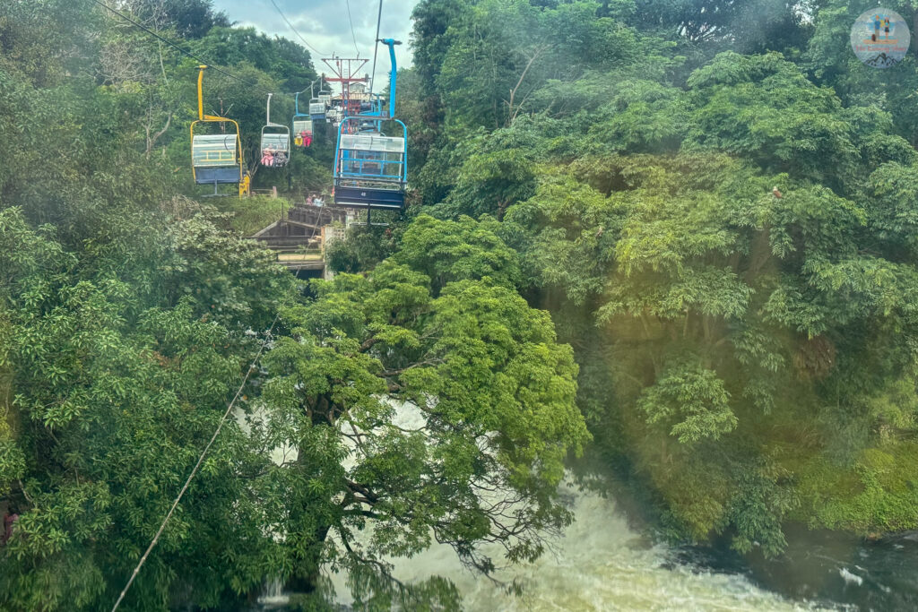 The cable car at Malampuzha dam in Palakkad