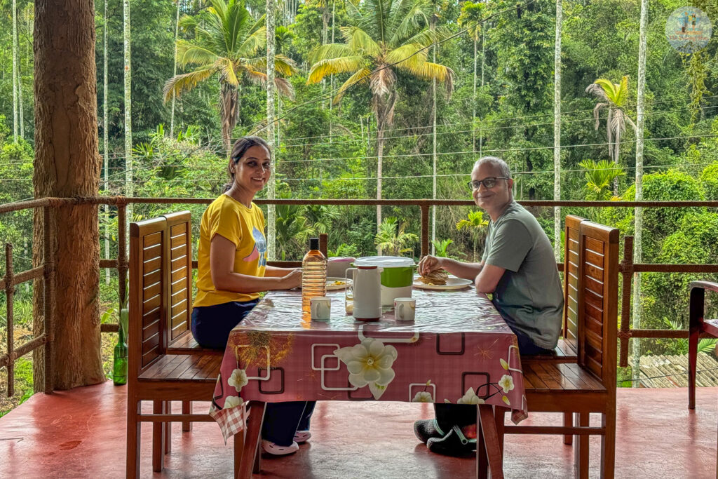 Dining area under the treehouse